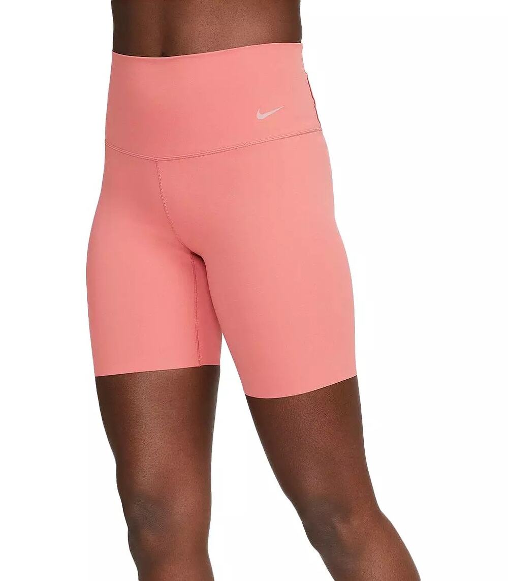 NWT Nike Zenvy Gentle-Support High-Waisted 8" Biker Shorts Adobe Pink Size XS